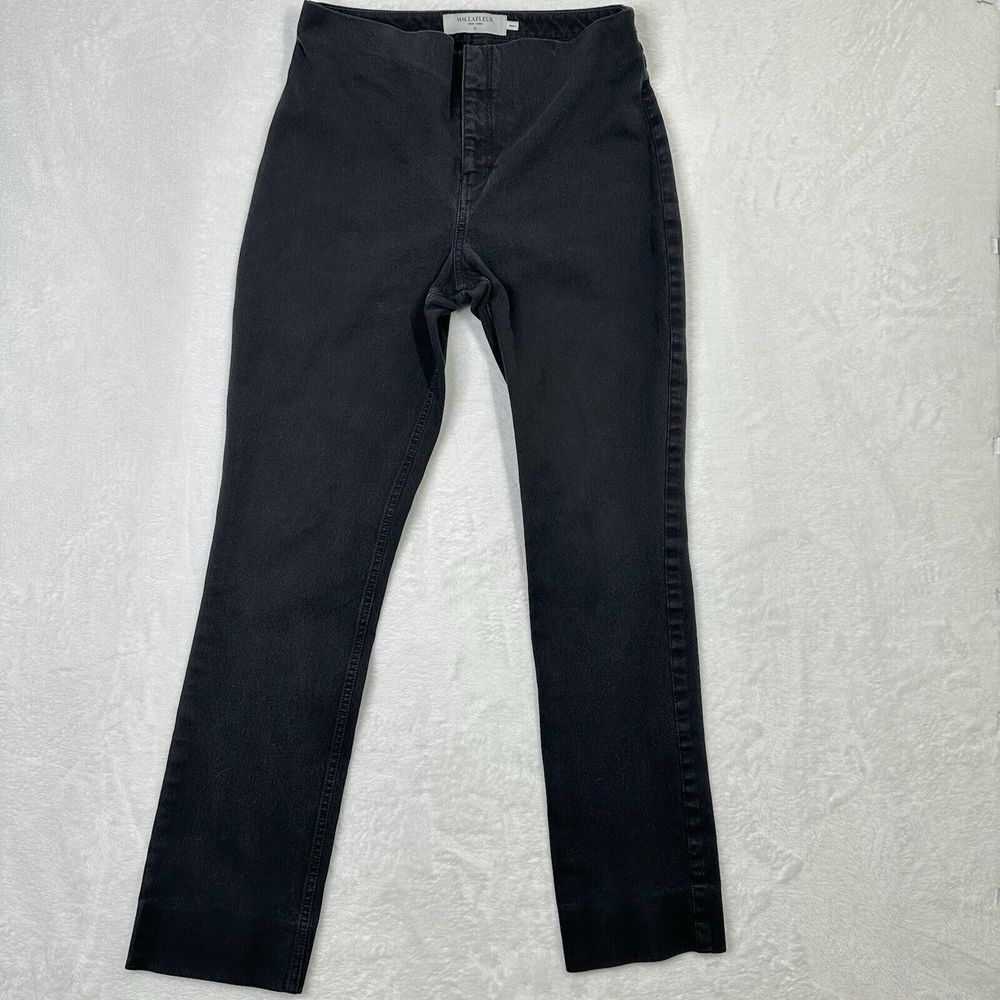 MM LaFleur‎ Pants Womens 6 Black Skinny Ankle Crop Stretch Neutral Classic Basic